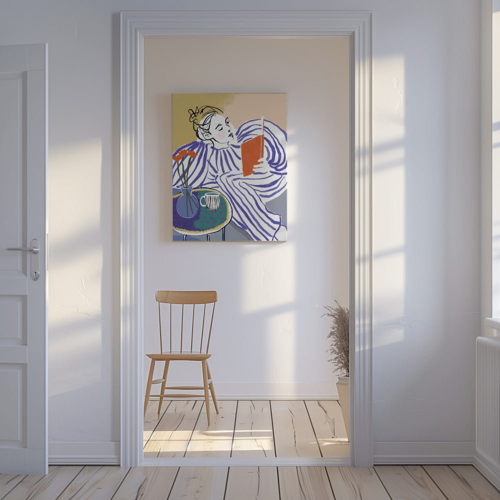 Gezellige leeshoek | Canvas