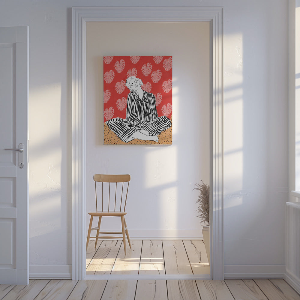 Sereniteit in strepen | Canvas