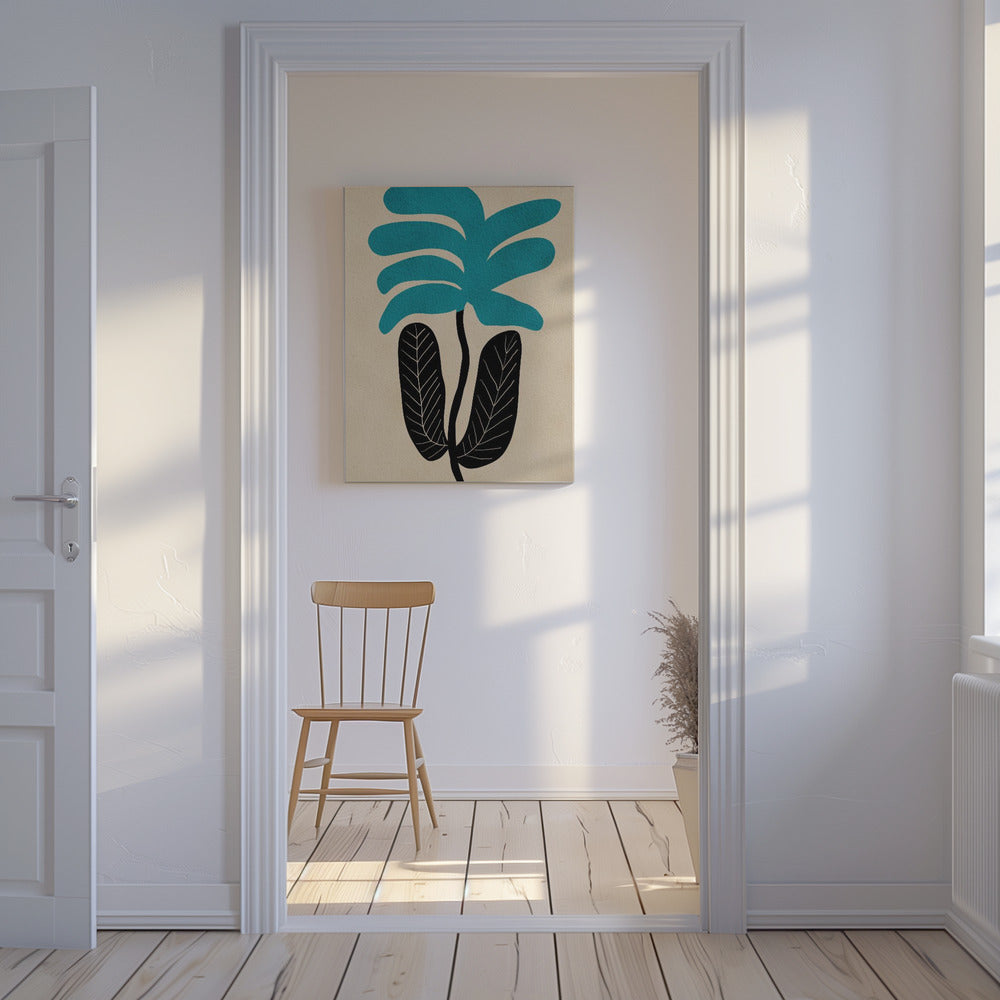 Blue floral flower | Canvas