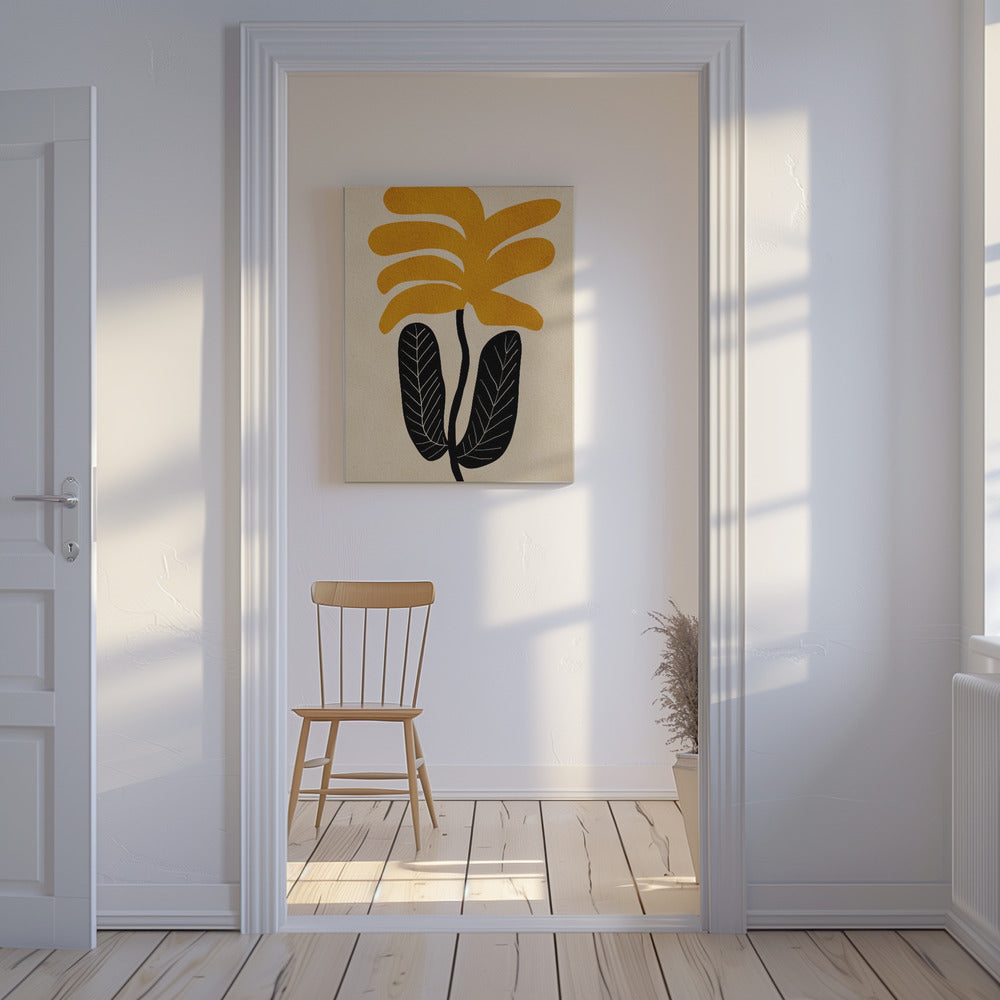GELE bloemenbloem | Canvas
