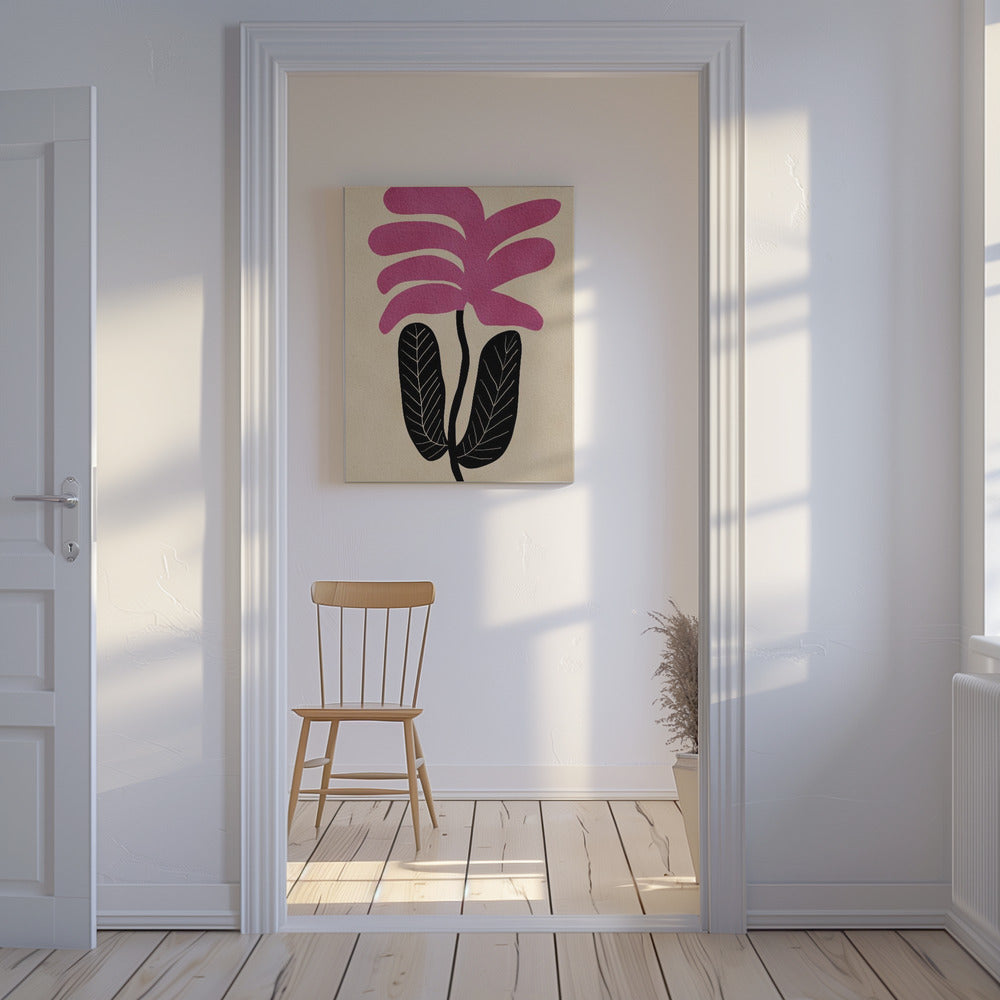 Roze bloemenbloem | Canvas