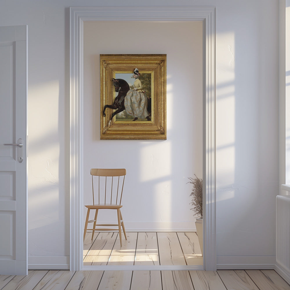 De dame en haar paard | Canvas
