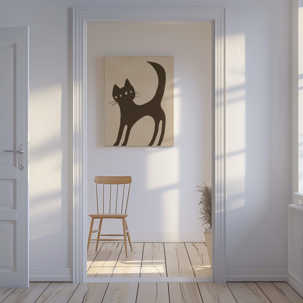 Bruine kat | Canvas