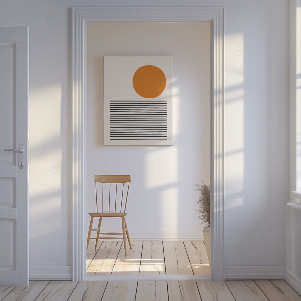 Minimalistisch zeelandschap | Canvas