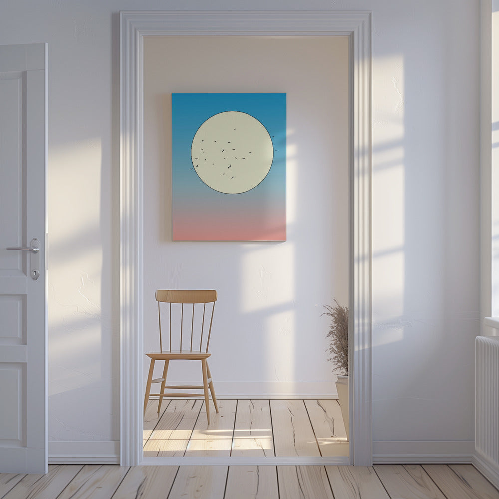 Vogels in de lucht | Canvas