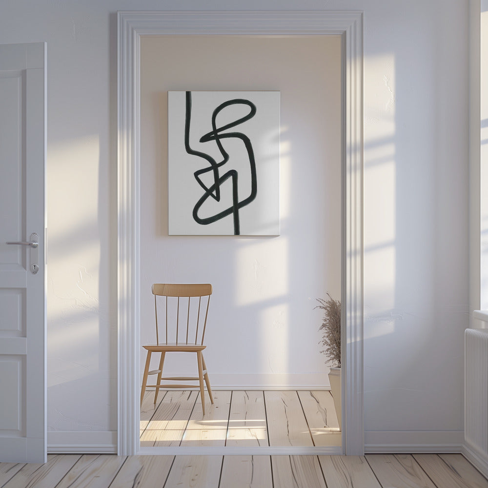 Ontspanhouding Zwart | Canvas