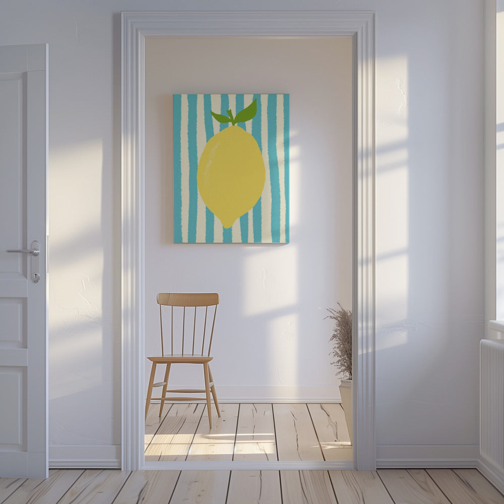 Limone lichtblauw | Canvas