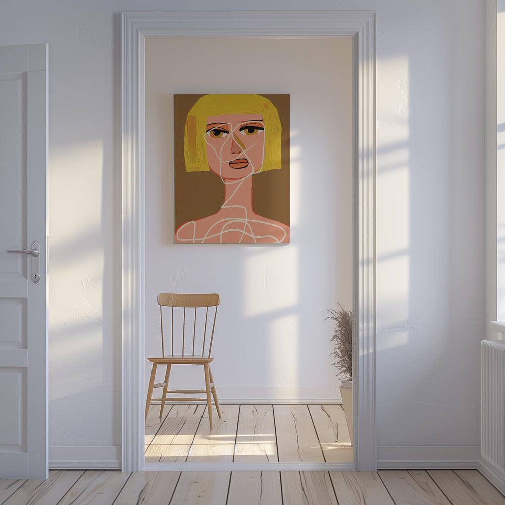 Vastgebonden vrouw Verward | Canvas