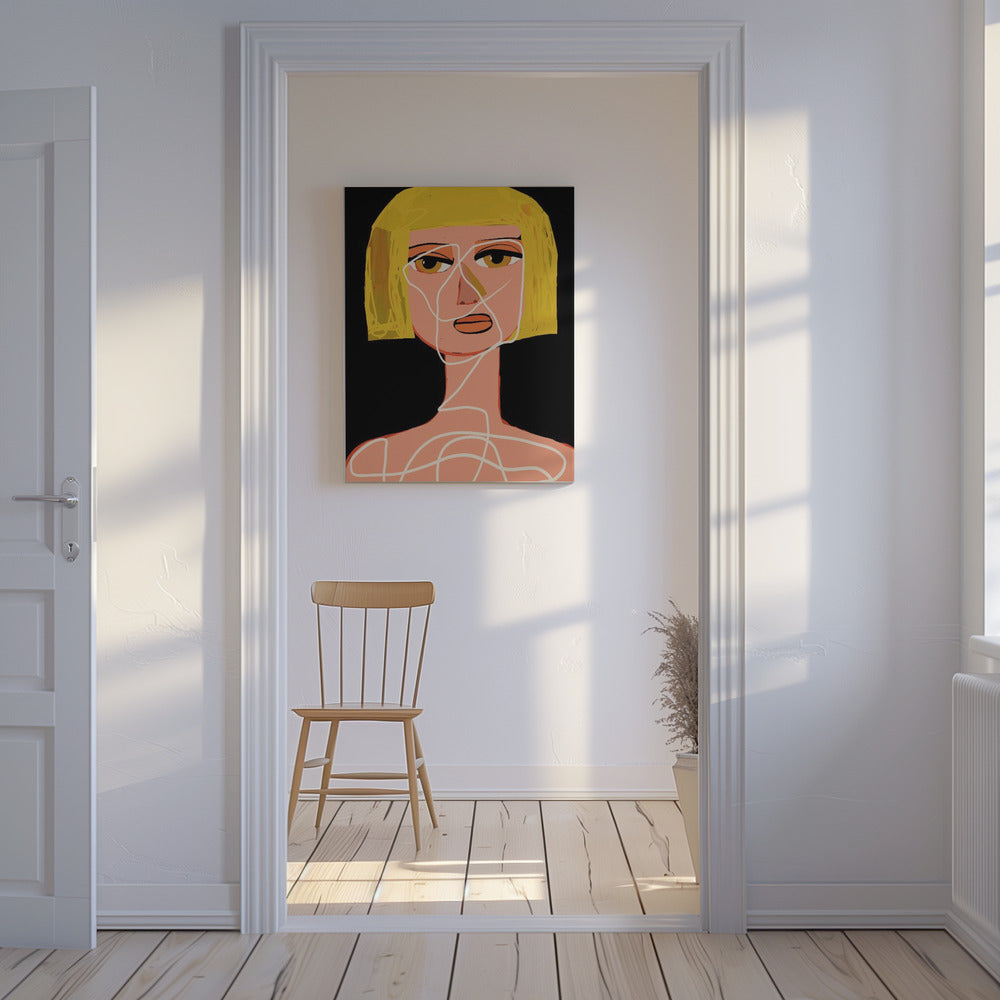 Vastgebonden vrouw Verward | Canvas