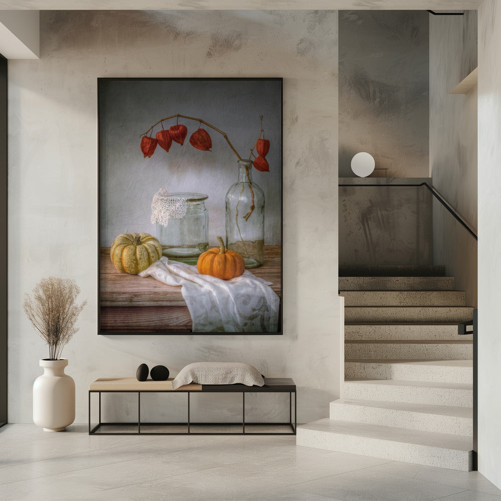 Still life with Physalis and Pumpkin | Poster