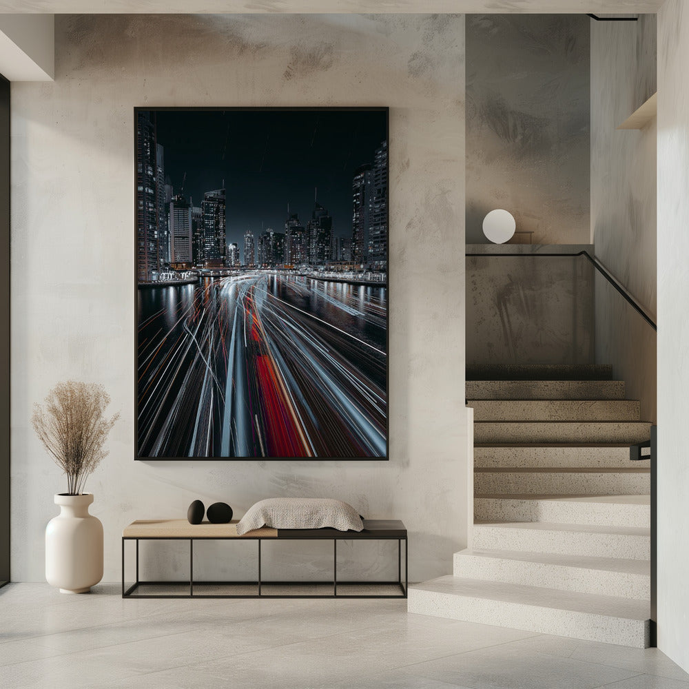 File in het kanaal van Dubai | Poster