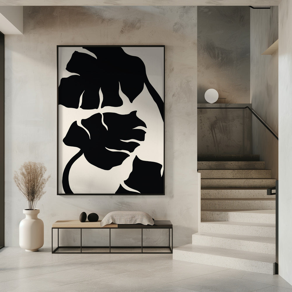 Monstera Zwart | Poster