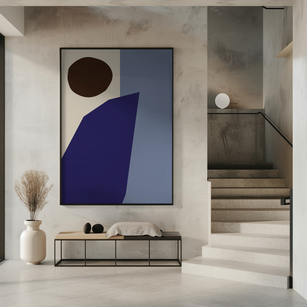 Kleurblokken 02 Blauw | Poster