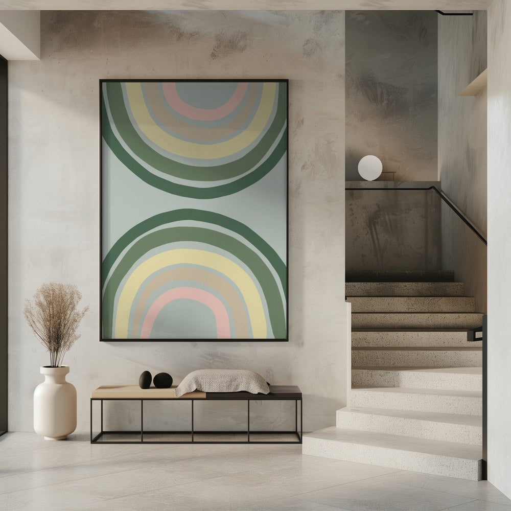 Dubbele Regenboog Groen | Poster
