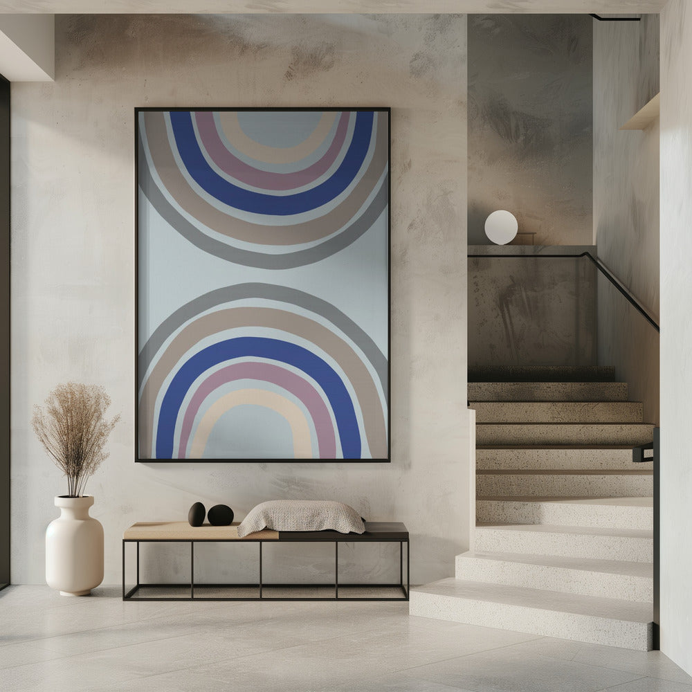Dubbele Regenboog Blauw | Poster