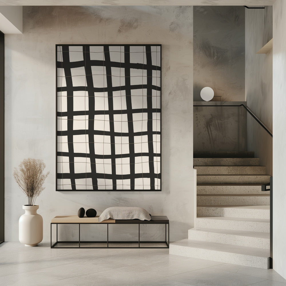 Zwart raster | Poster