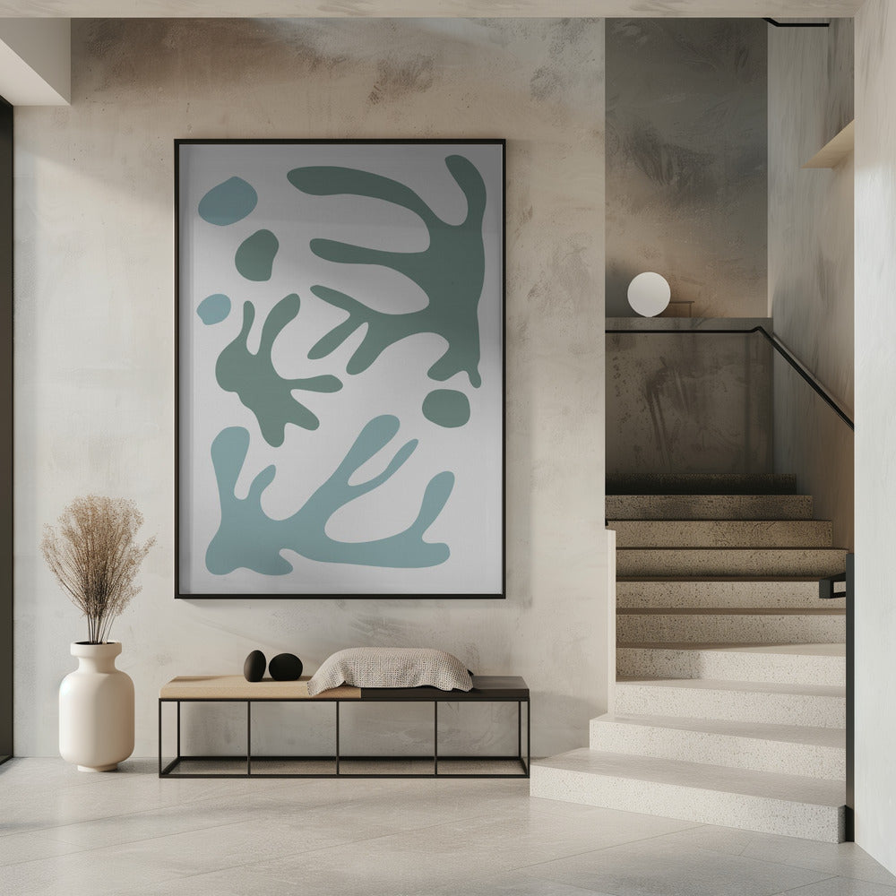 Zeewier Teal nr. 1 | Poster
