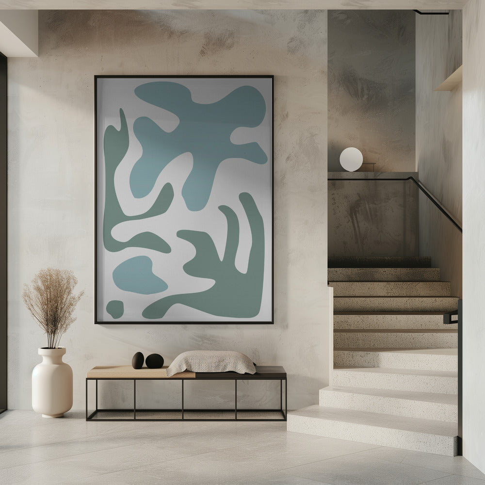 Zeewier Teal nr. 2 | Poster