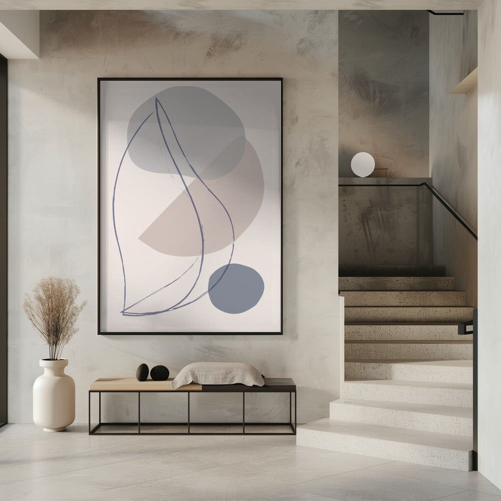 Nieuwe Vormen Blauw Nr. 1 | Poster