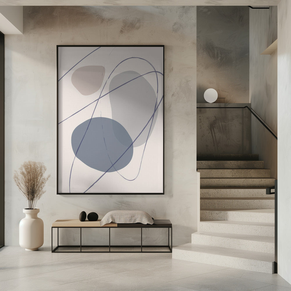 Nieuwe Vormen Blauw Nr. 2 | Poster