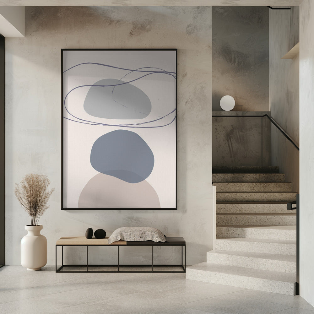Nieuwe Vormen Blauw Nr. 4 | Poster
