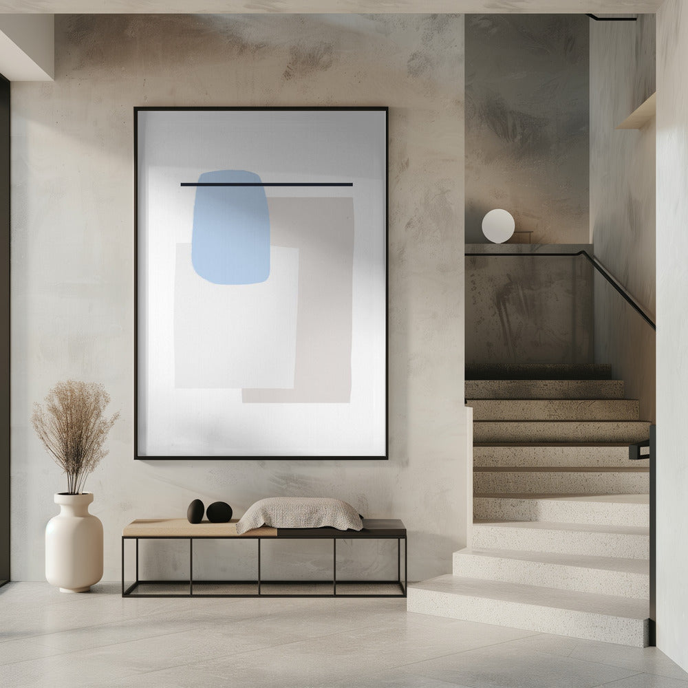 Geometrische vormen met zachte pastelkleuren | Poster