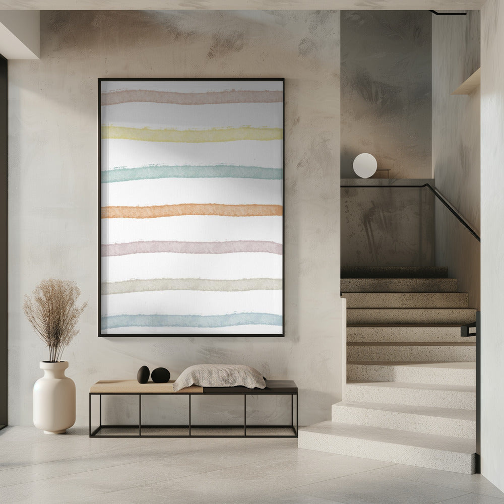 Pastel Horizon-lijnen | Poster