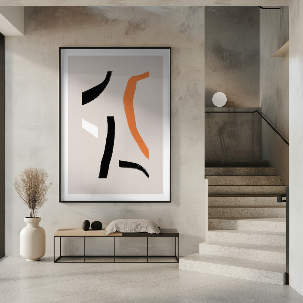 Kleurrijke gebogen vormen | Poster