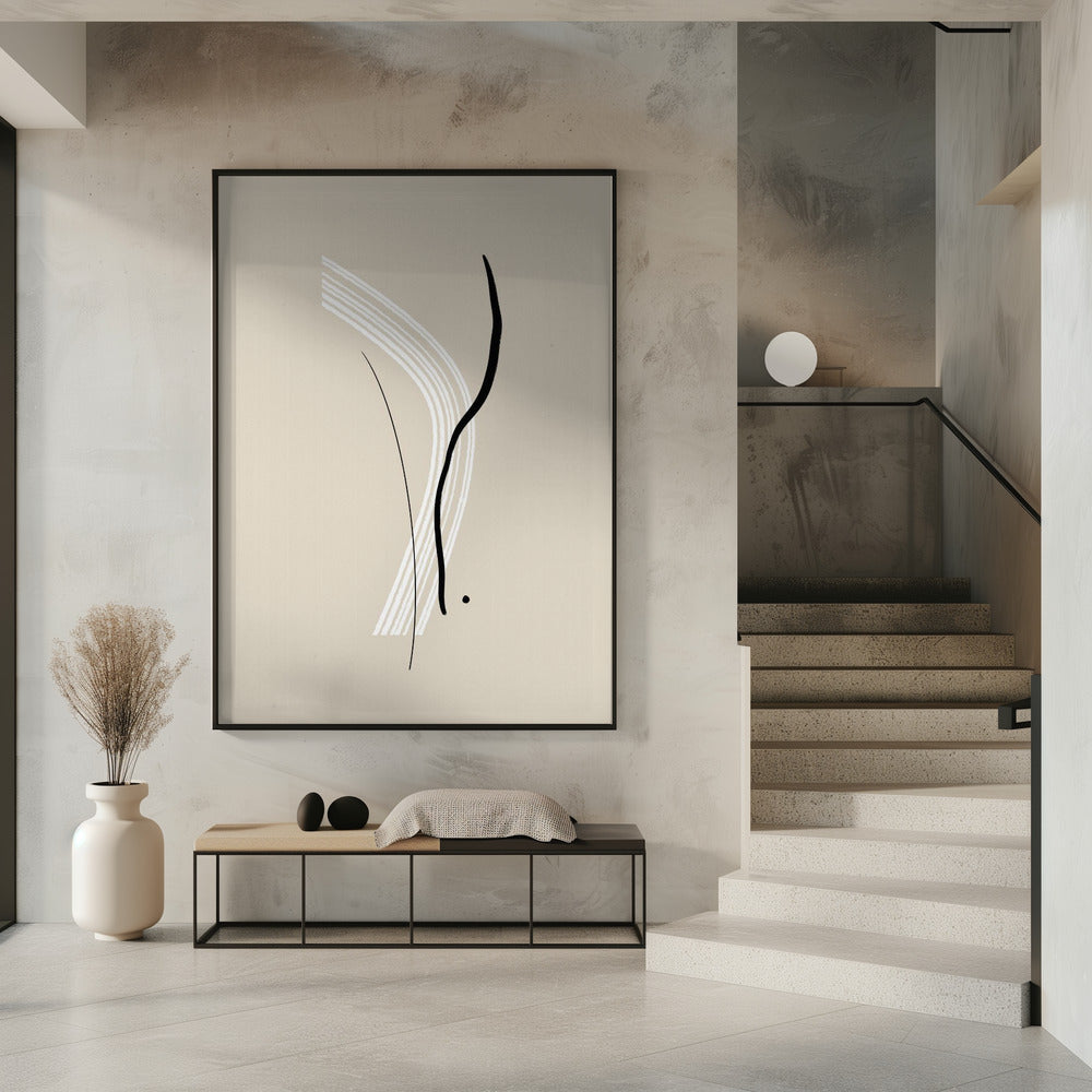 Elegante zwart-witte lijnen | Poster