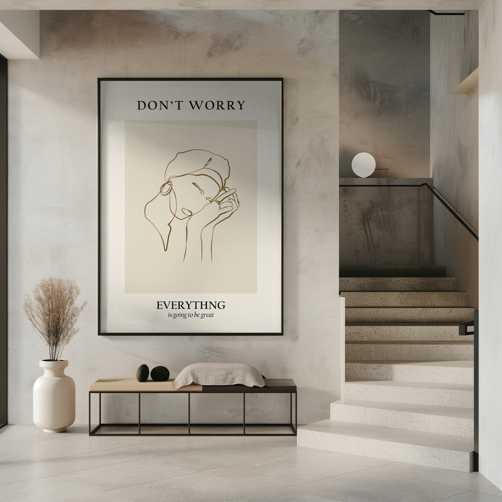 Modern lijnportret | Poster