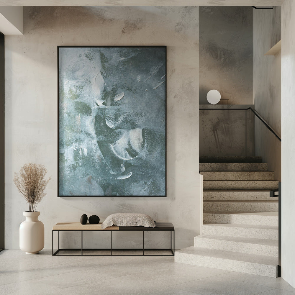 Green and White Acrylic | Poster