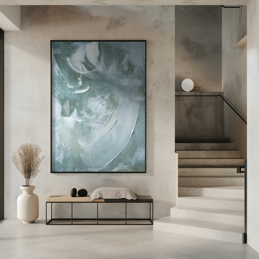 Green and White Acrylic | Poster
