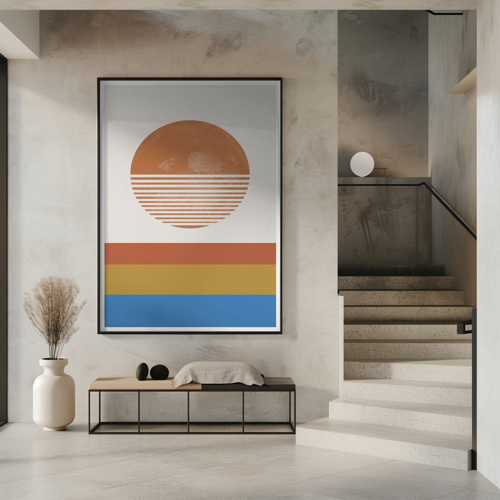 Gestreepte Horizon Zon | Poster