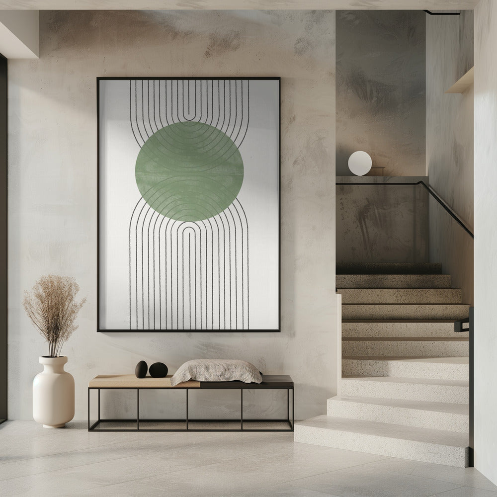 Groene Harmonie Flow | Poster