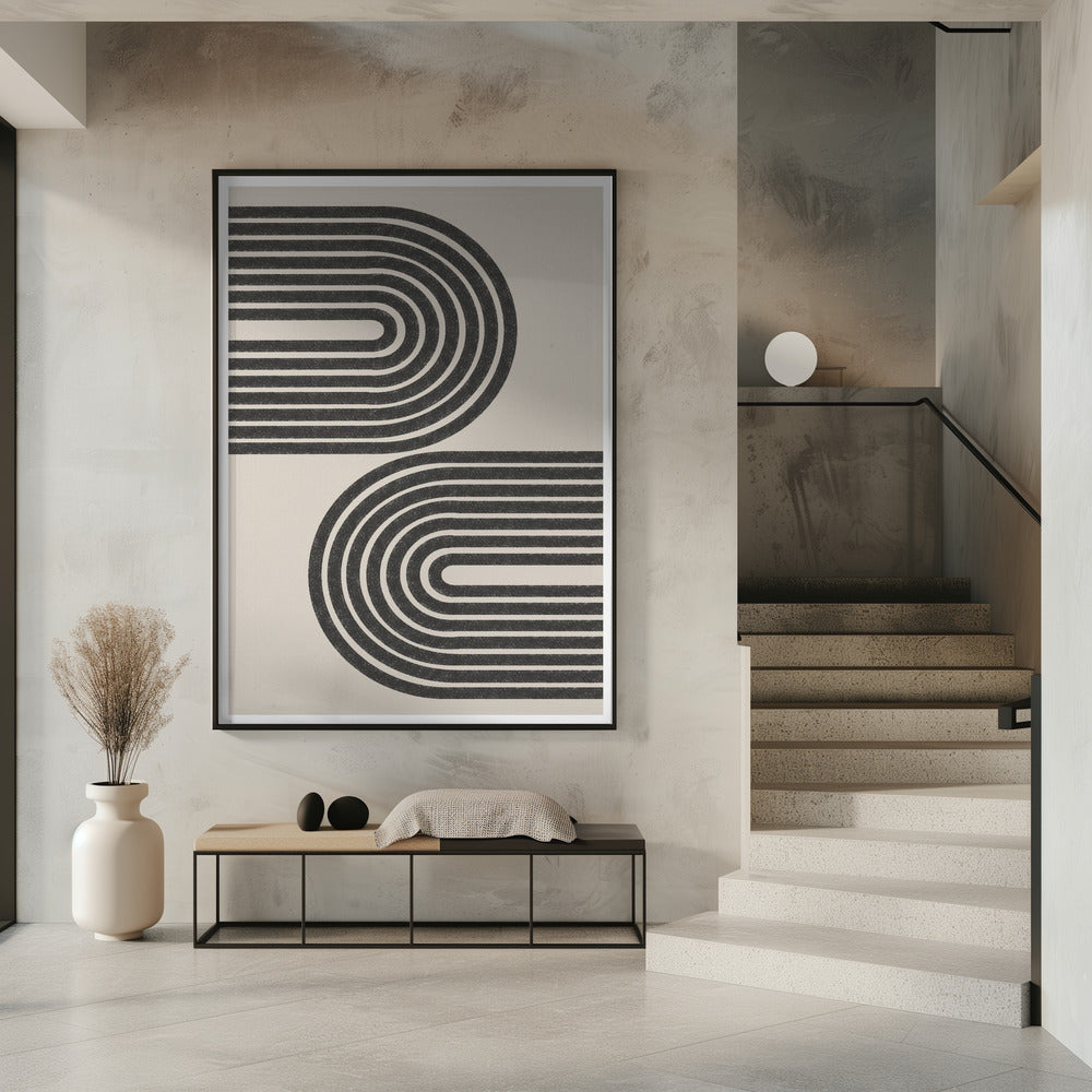Gebogen lijnen dansen | Poster