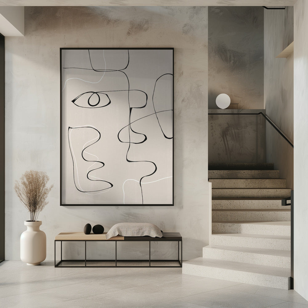 Abstract Gezichtslandschap | Poster