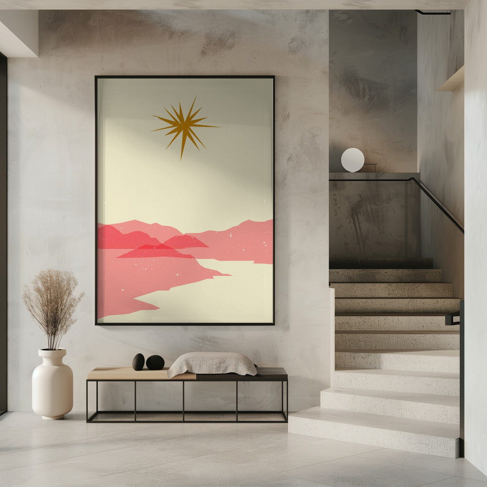Zonnig landschap | Poster
