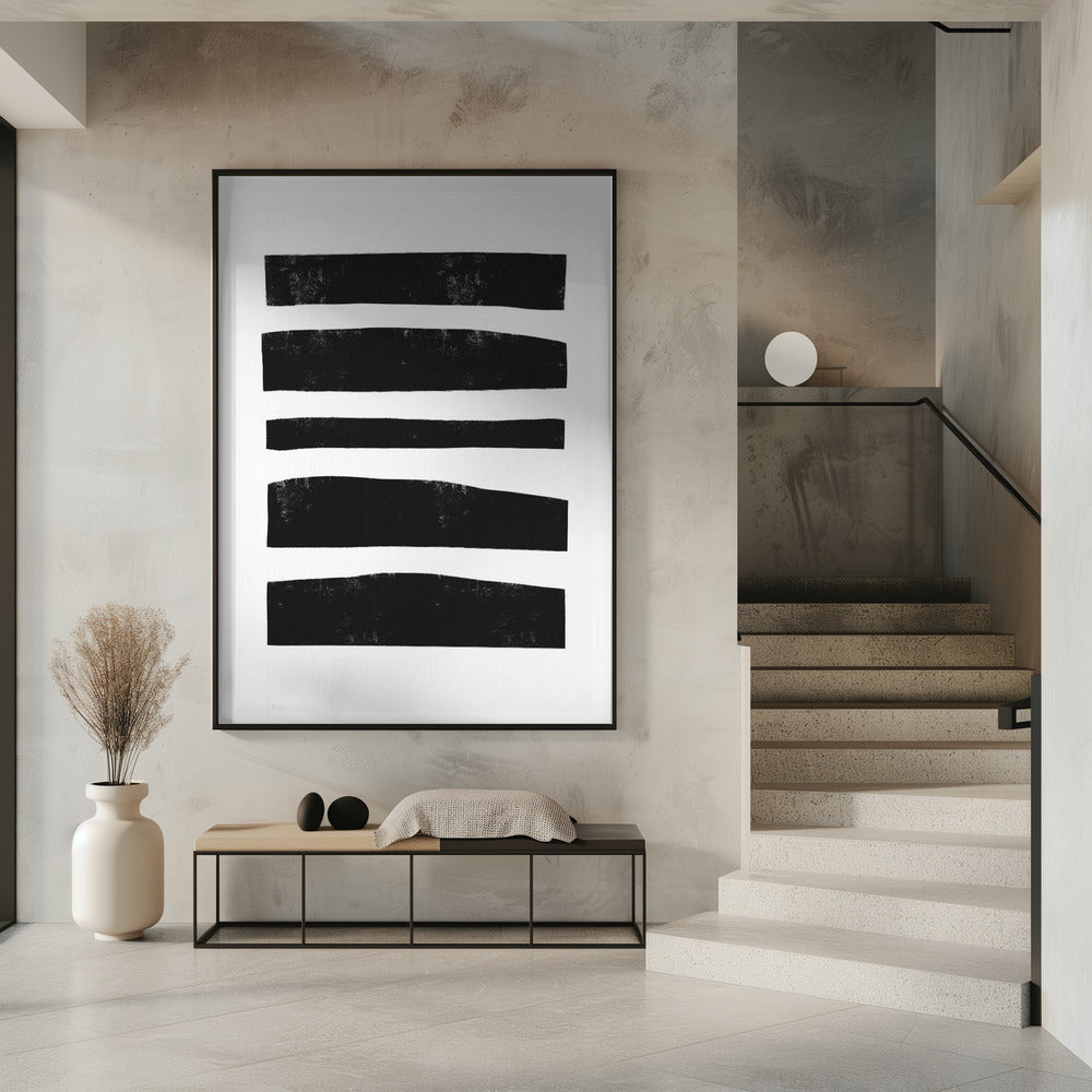 Monochrome strepen | Poster