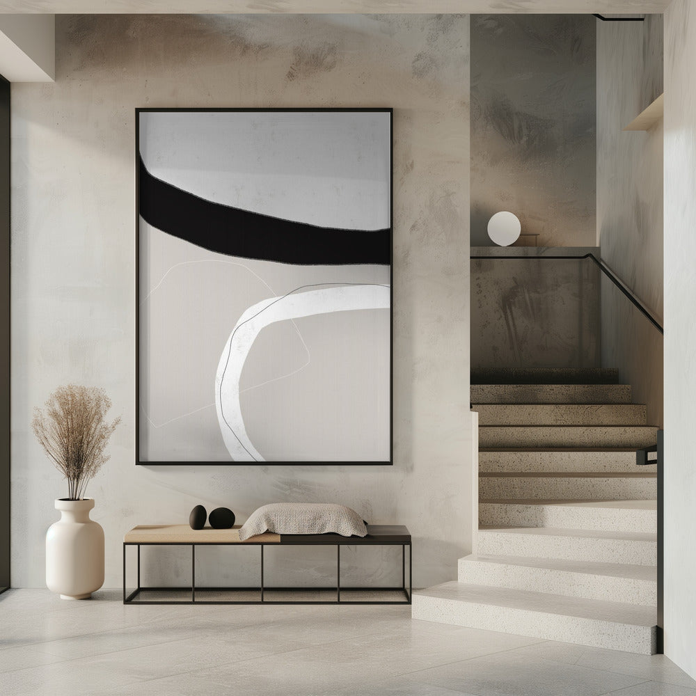 Zwart-witte vormen | Poster