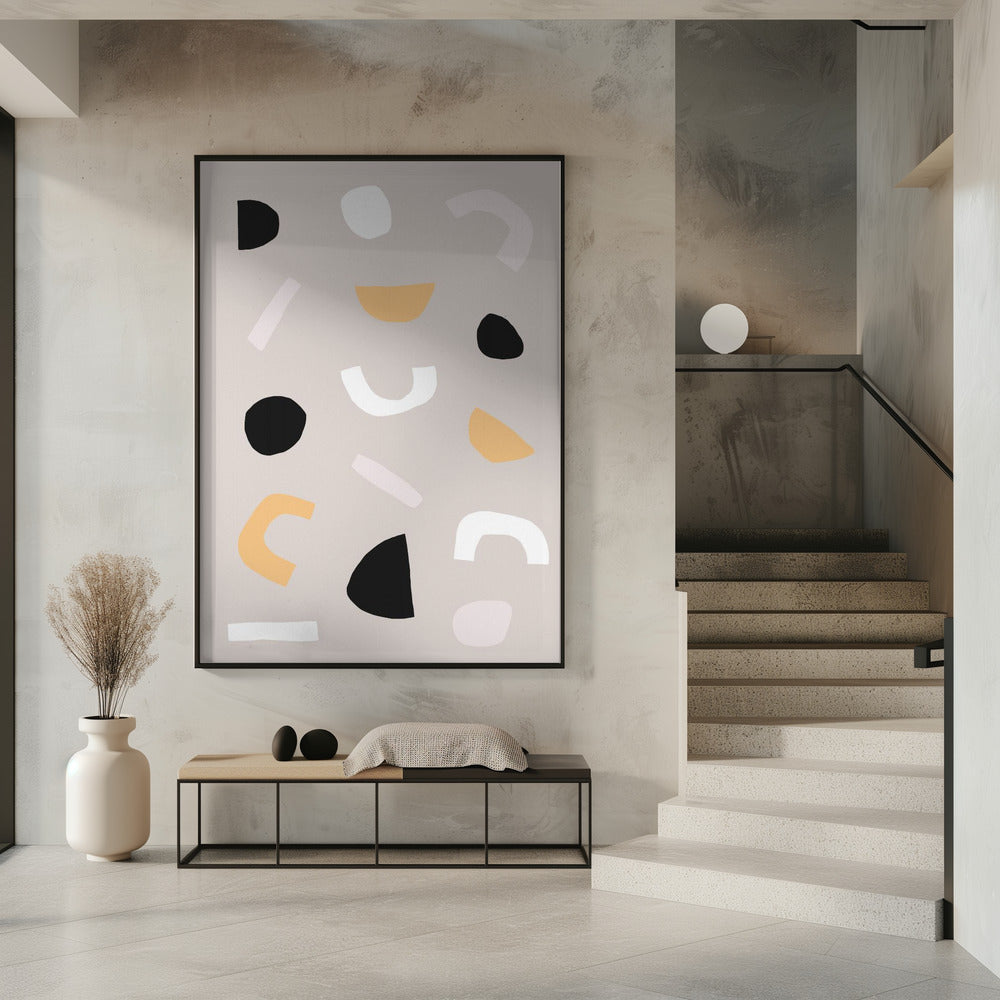 Geometrische vormen in neutrale tinten | Poster