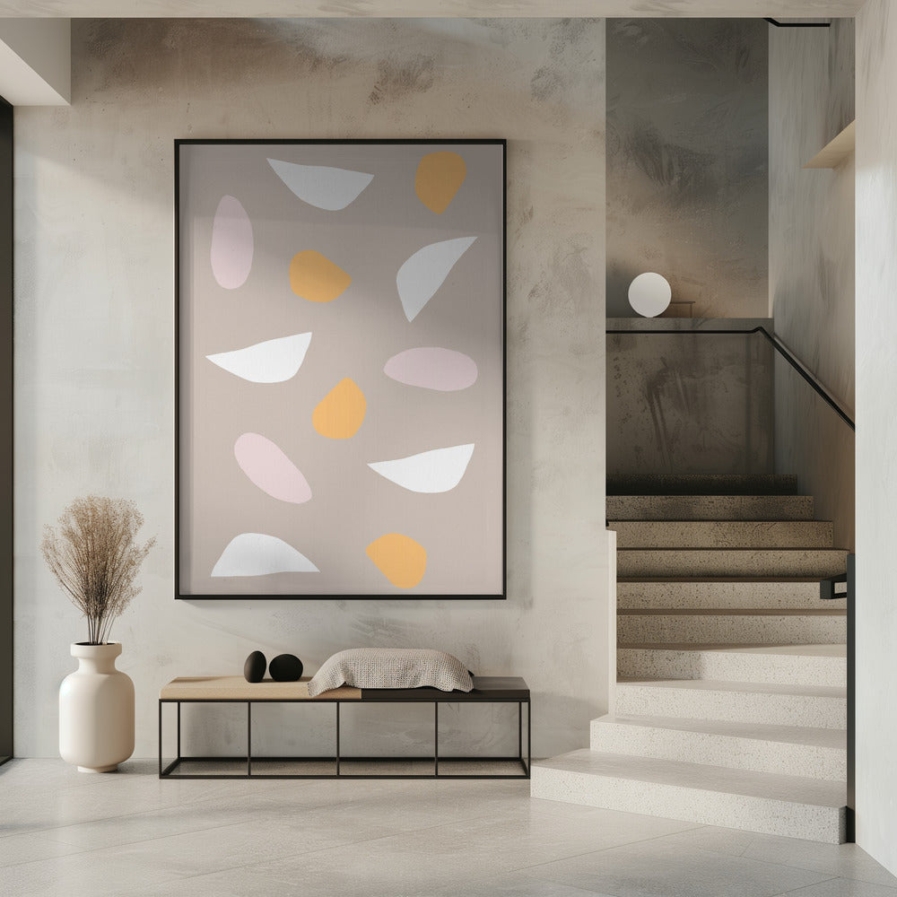 Minimalistische pastelvormen | Poster