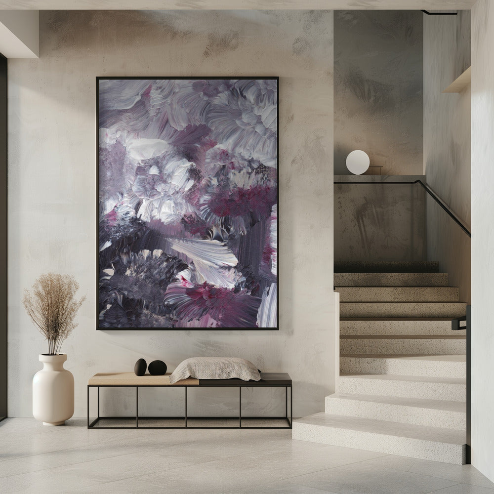 Florale expressionistische penseelstreken | Poster