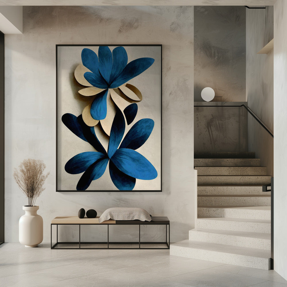 Blauwe Nymphaea | Poster