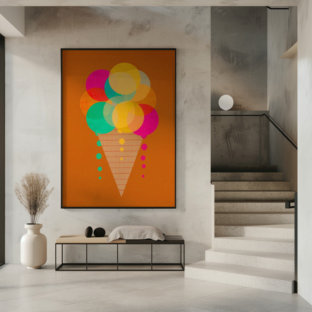 Regenboogkegelplezier | Poster
