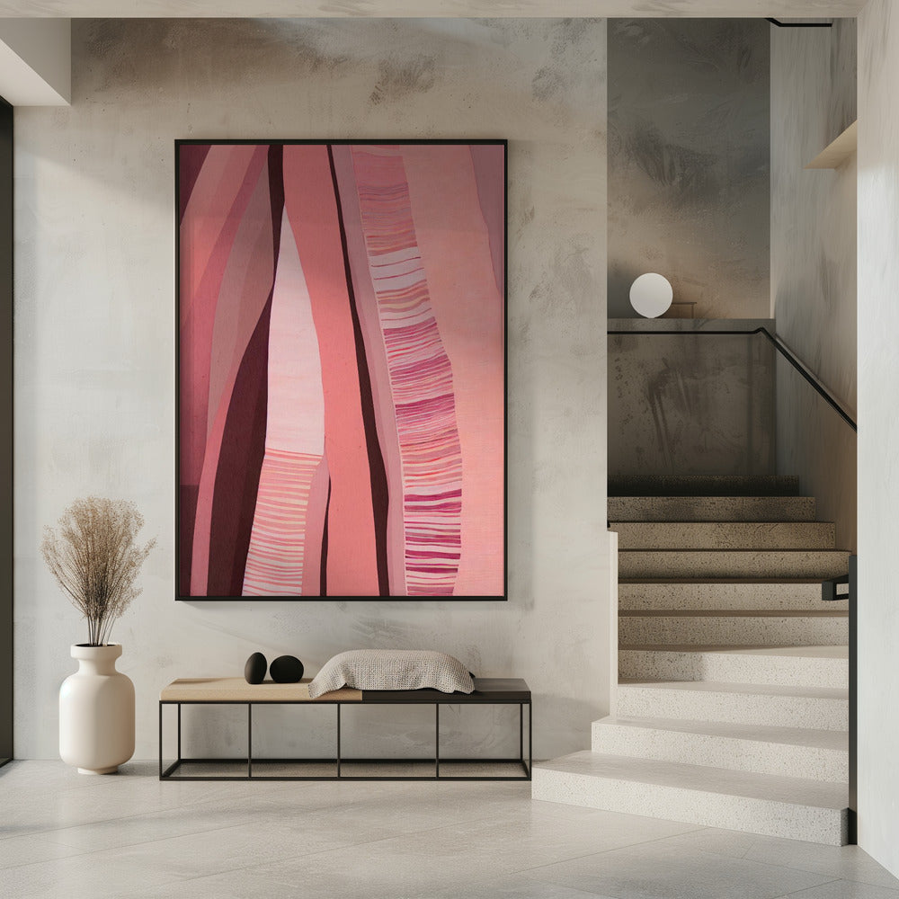 Roze Strata Lagen | Poster