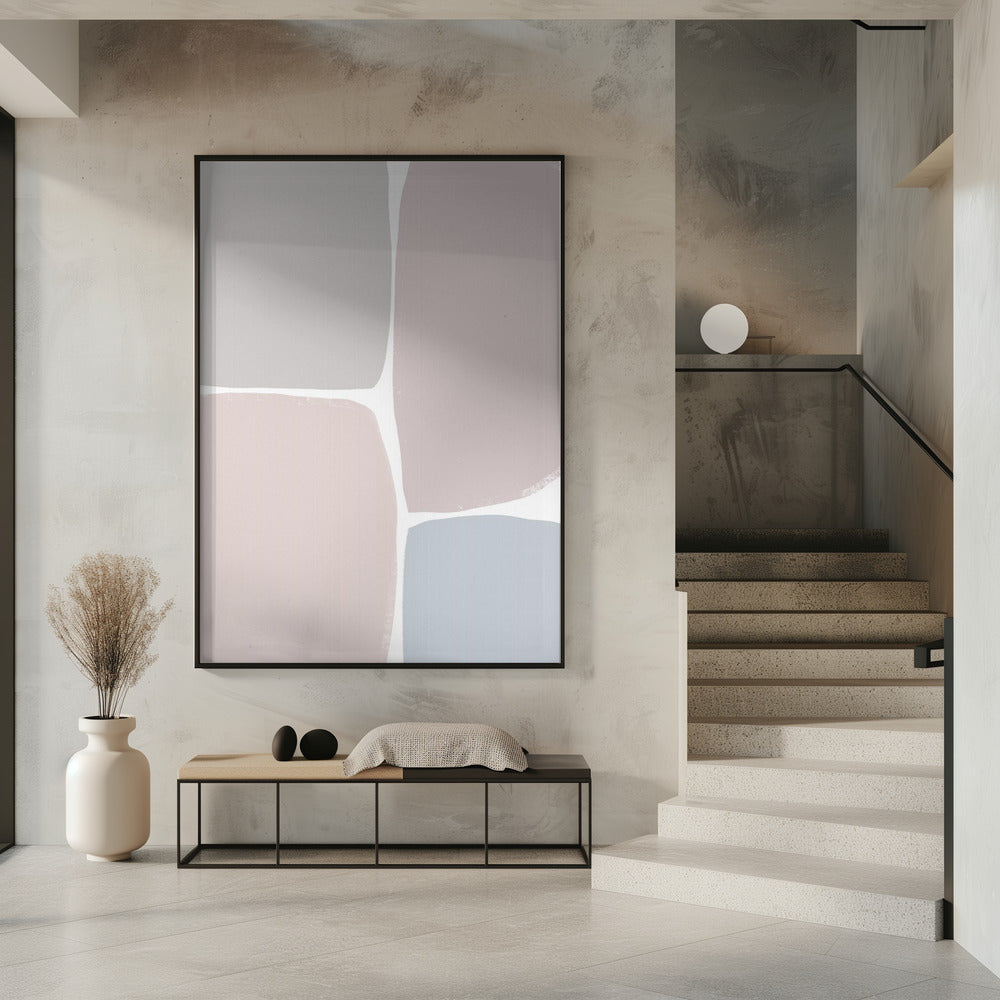 Muted Geometric Blocks | Poster