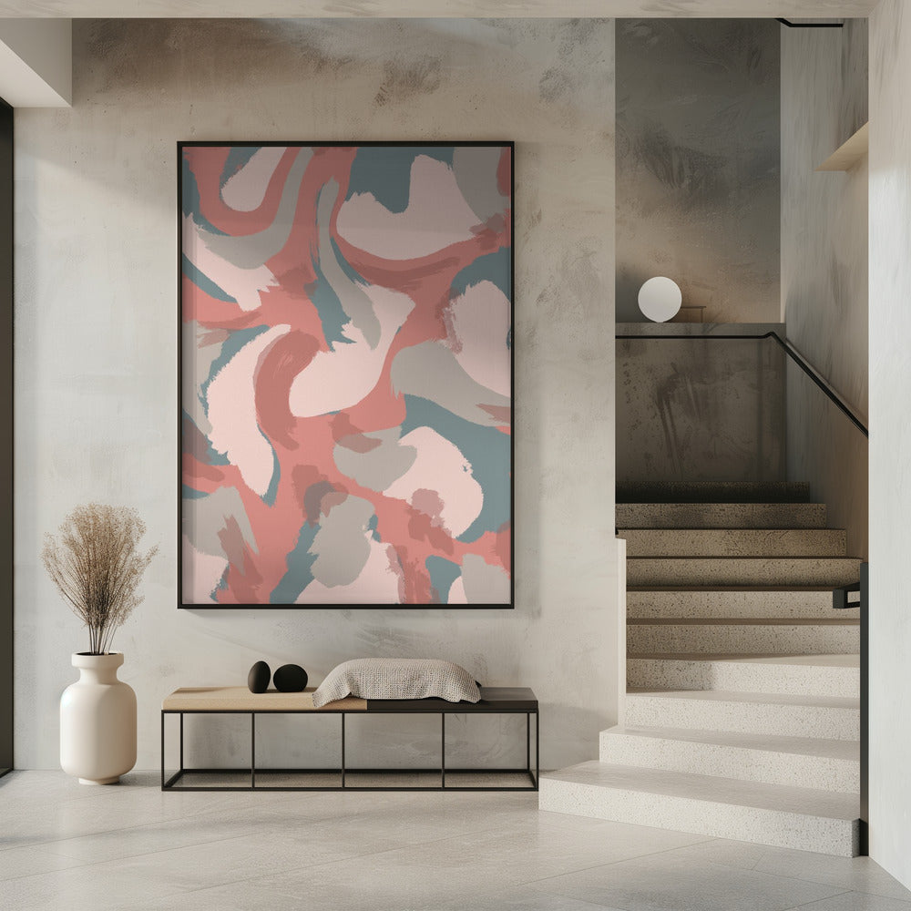 Zachte tinten dansen | Poster