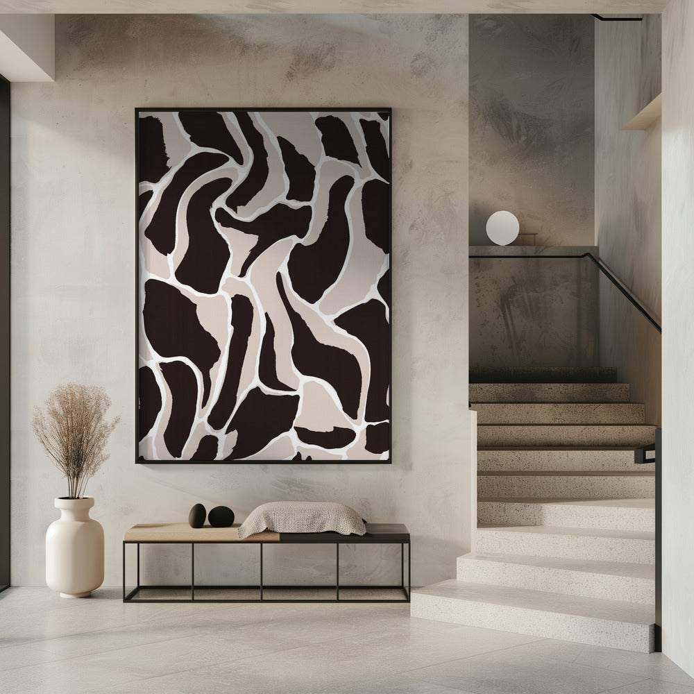 Monochrome golven | Poster