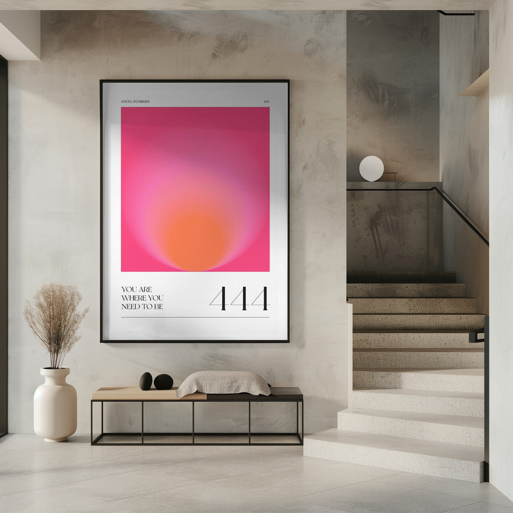Verloop met tinten roze en oranje | Poster
