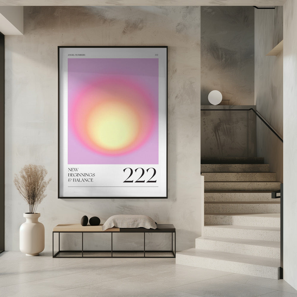 Verloop met zachte roze en gele tinten | Poster